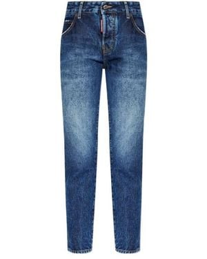 DSquared² Teddy Distressed Faded Jeans - Blue