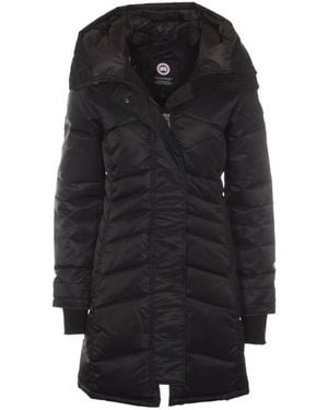Canada Goose Logo Hooded Down Jacket - Black