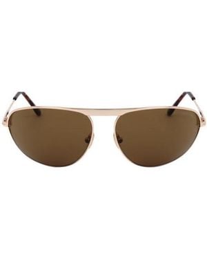 Tom Ford Slim Oval-Frame Sunglasses - Multicolour