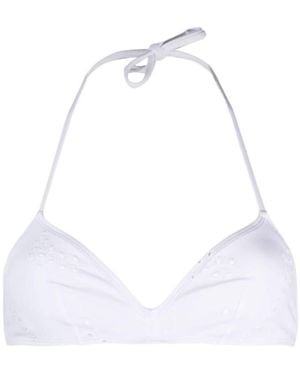 Chloé Neck-Hanging Swimsuit Top - White