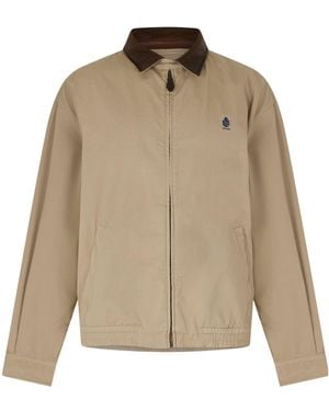 Prada Zip-Up Bomber Jacket - Natural