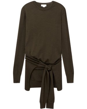 Stella McCartney Tie-Front Crewneck Sweater - Green