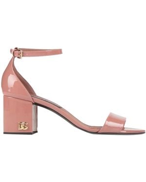 Dolce & Gabbana Solid Color Sandals - Pink