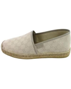 Gucci Gg Chinese Straw Shoes - Grey