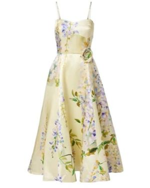 Leo Mariela Linen And Silk Cocktail Dress - White