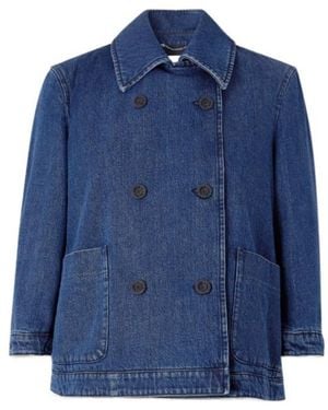 Altuzarra Double-Breasted Denim Jacket - Blue