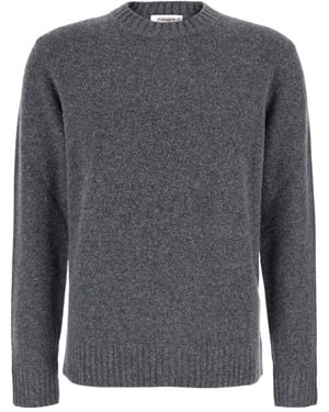 Kangra Cashmere Kangra Ribbed Crewneck Knitted Sweater - Gray