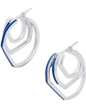 Loewe Stacked Hoop Earrings - Blue