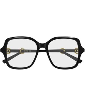 Gucci Butterfly Square-Frame Glasses - White