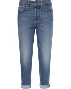 Dondup Cuffed Slim Jeans - Blue