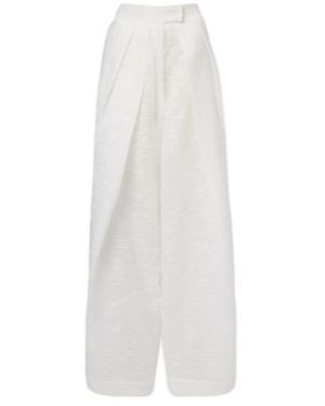 Maticevski Hello Sailor Pleated Wide-Leg Pants - White