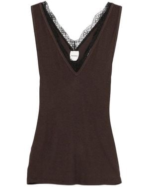 Nanushka Siara V-Neck Tank Top - Brown