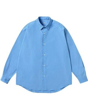 A.PRESSE Cotton Poplin Shirt - Blue