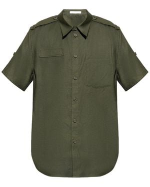 Helmut Lang Short Sleeved Epaulet Shirt - Green