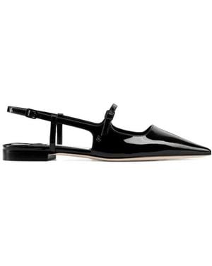 Jimmy Choo Pointed-Toe Flat Sandals - Black