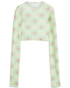 Sportmax Graphic-Print Crew-Neck T-Shirt - Green