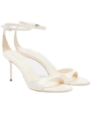 Paris Texas Lidia 70 Patent Leather Mules - White