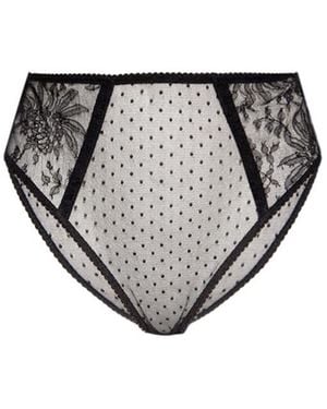 Dolce & Gabbana Point D'Esprit-Tulle Briefs - Black