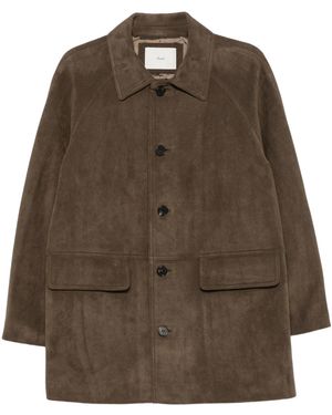 DUNST Raglan Sleeve Button Jacket - Brown