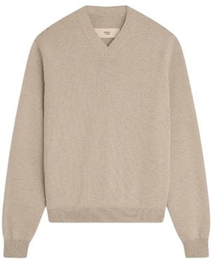 Phoebe Philo V-Neck Wool Jumper - Natural