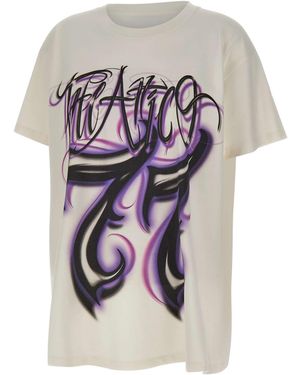 The Attico The Oversized Graphic Logo T-Shirt - White