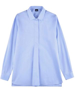 Fay Classic Collar Long-Sleeve Shirt - Blue