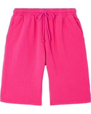 The Elder Statesman Cotton And Cashmere-Blend Shorts - Pink