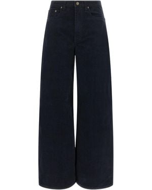 Ralph Lauren Lauren Wide-Leg Corduroy Trousers - Blue