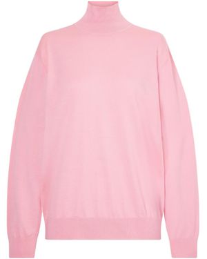 Tibi Cotton Turtleneck Jumper - Pink