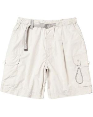 and wander Light Cargo Belted Shorts - White
