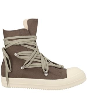 Rick Owens Lace-Up High-Top Trainers - Brown