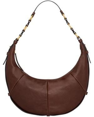 Saint Laurent Saharienne Hobo Shoulder Bag - Brown