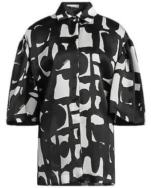 Max Mara Loose Color-Blocked Shirt - Black
