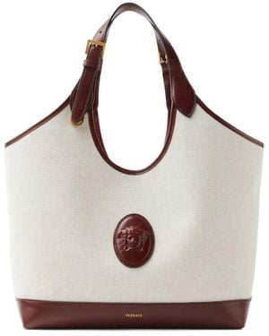 Versace Rivière Large Tote Bag - White