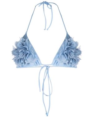 LaRevêche Floral Bikini Top - Blue
