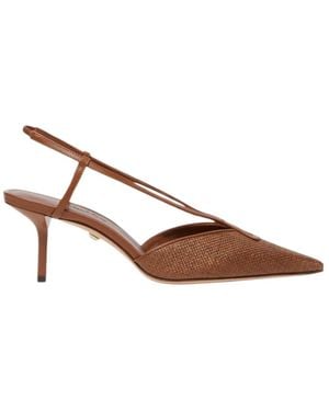 Max Mara Pointed Toe Slingback Pumps - Brown