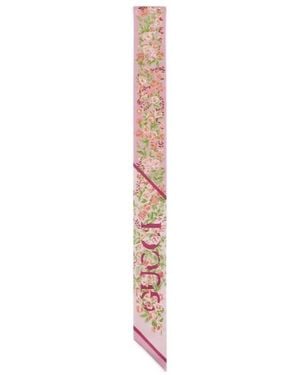 Gucci Printed Neck Bow - White