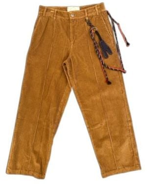 Song For The Mute Casual Trousers With Belt Loops - Brown