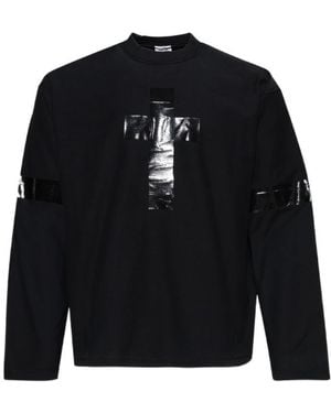Vetements Taped Long-Sleeved T-Shirt - Blue