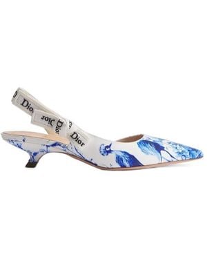 Dior Pointed-Toe High-Heeled Sandals - Blue