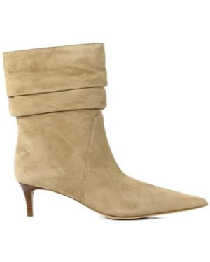MICHAEL Michael Kors 50Mm Ruched Pointed-Toe Boots - Natural