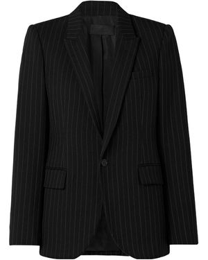 Nili Lotan Anabel Pinstriped Wool-Blend Twill Blazer - Black
