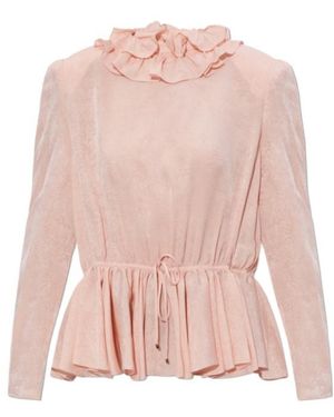 Chloé Chloé Ruffle Detailed Drawstring Top - Pink