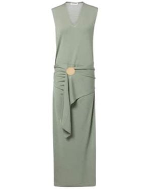 Jil Sander Virgin Wool Maxi Dress - Green