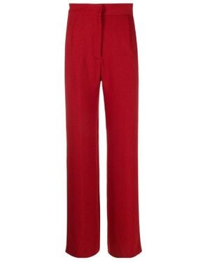 Dries Van Noten Wide-Legged Casual Trousers - Red