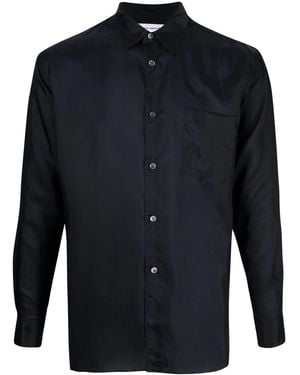 Comme des Garçons Pointed Collar Long-Sleeved Shirt - Blue