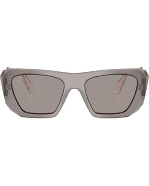 Prada Eyewear Rectangular Frame Sunglasses - White