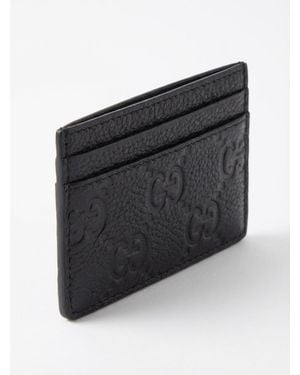 Gucci Gg Emblem Card Case - Black