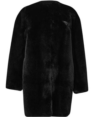 Prada Faux Fur Coat - Black