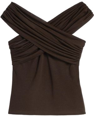 Ami Paris Sleeveless Tops - Brown